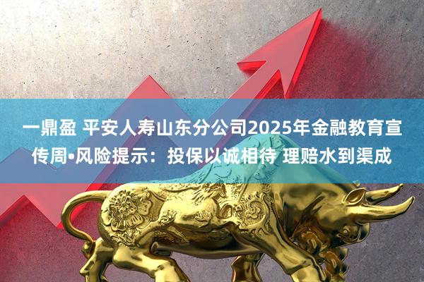 一鼎盈 平安人寿山东分公司2025年金融教育宣传周•风险提示：投保以诚相待 理赔水到渠成